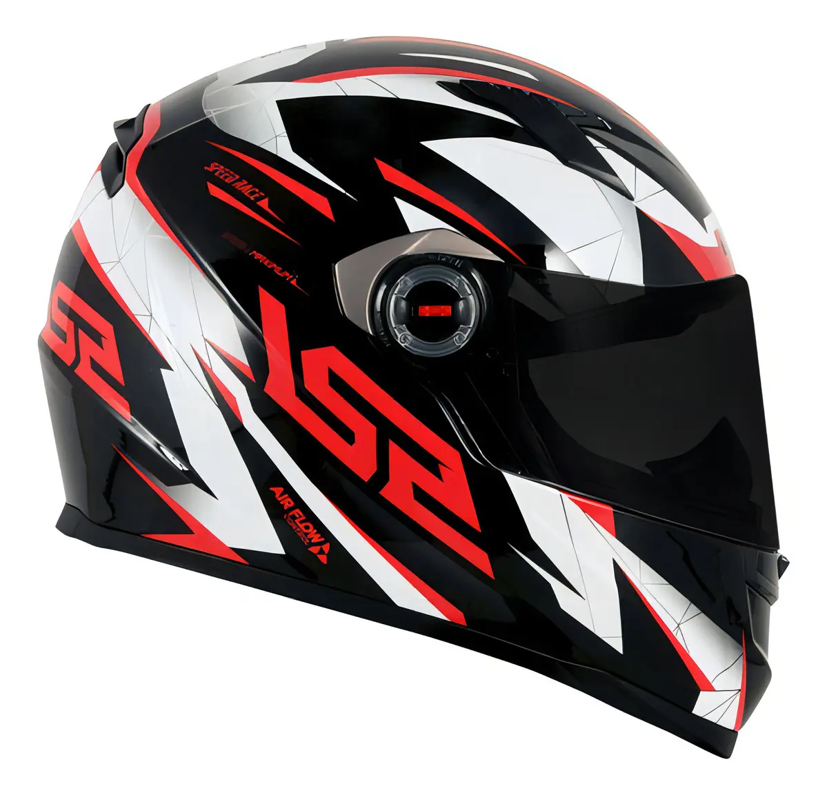 Capacete Ls2 Ff358 Draze Preto Branco Vermelho Tamanho Do Capacete 54 Cor Vermelho Desenho Draze - R$ 1.099